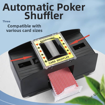 Kāršu jaukšanas mašīna, automātiska pokera karšu izsniegšanas mašīna, karšu jaukšanas mašīna, Teksasas pokers, elektriskā, pretkrāpšanās, vairāku pāru, mazgājama