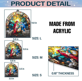 Διασυνοριακές Προσαρμοσμένες Χριστουγεννιάτικες Διακοσμήσεις, Φωτοσυλλέκτης Φάτνης, Ακρυλικά Μενταγιόν Πόρτας και Παραθύρου, Διακόσμηση Σπιτιού