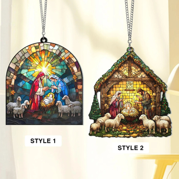 Διασυνοριακές Προσαρμοσμένες Χριστουγεννιάτικες Διακοσμήσεις, Φωτοσυλλέκτης Φάτνης, Ακρυλικά Μενταγιόν Πόρτας και Παραθύρου, Διακόσμηση Σπιτιού