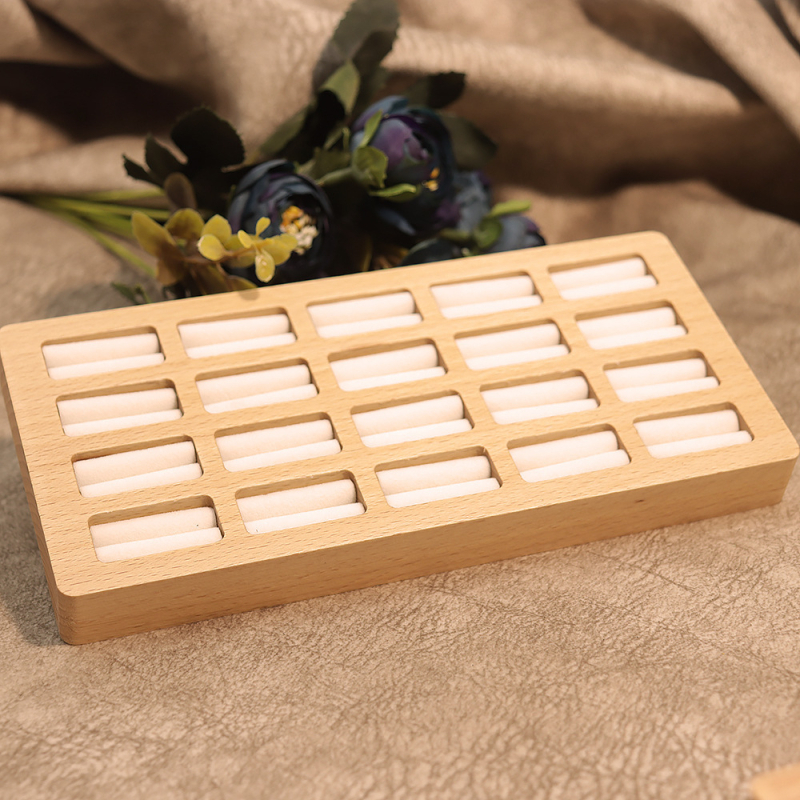 Korėjietiško stiliaus žiedų demonstravimo rekvizitai, medžio masyvo žiedų poros žiedų langų demonstravimo stovas, deimantinių žiedų šaudymo demonstravimo dėklas, didmeninė prekyba