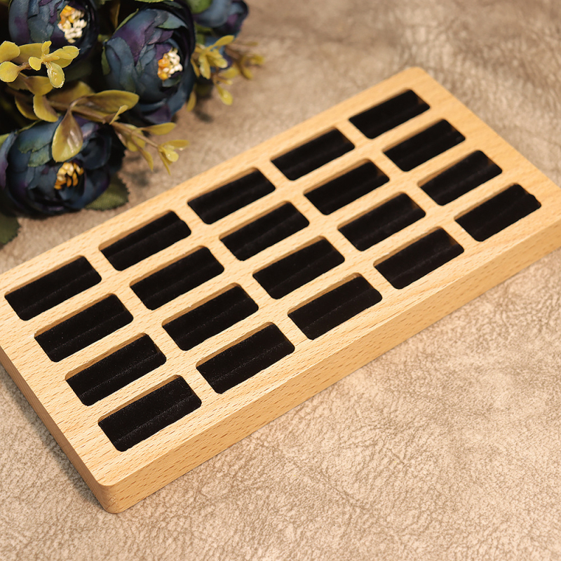 Korėjietiško stiliaus žiedų demonstravimo rekvizitai, medžio masyvo žiedų poros žiedų langų demonstravimo stovas, deimantinių žiedų šaudymo demonstravimo dėklas, didmeninė prekyba