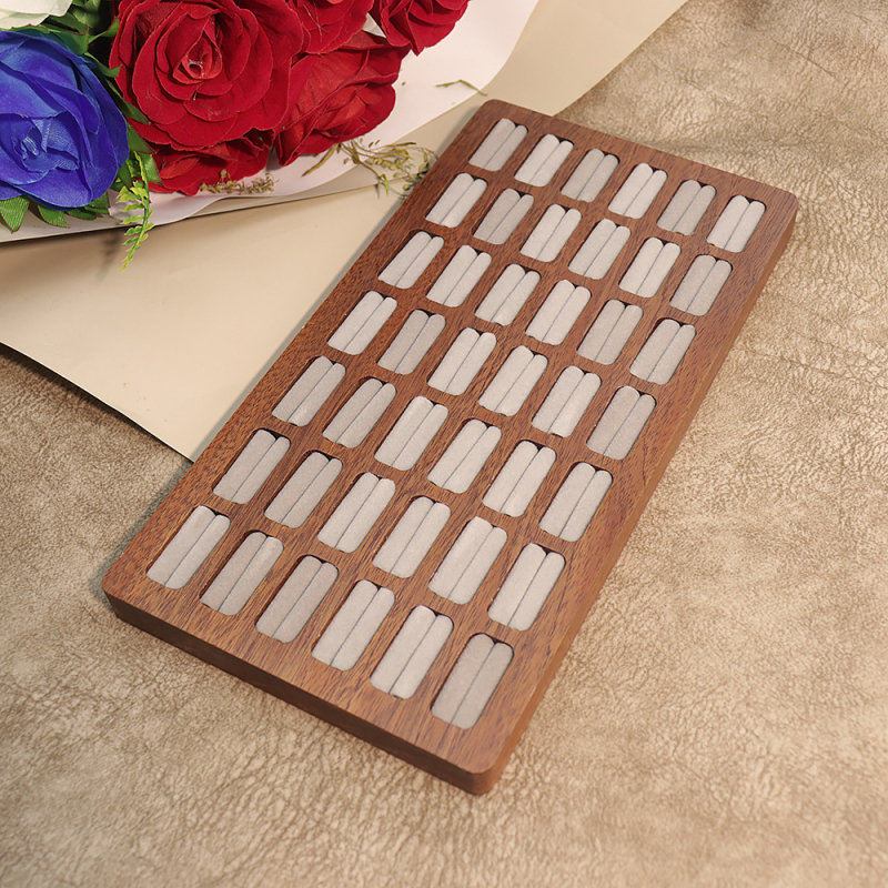 Korėjietiško stiliaus žiedų demonstravimo rekvizitai, medžio masyvo žiedų poros žiedų langų demonstravimo stovas, deimantinių žiedų šaudymo demonstravimo dėklas, didmeninė prekyba