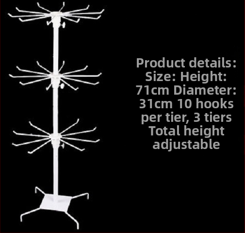 Daugiasluoksnė gatvės prekystalio besisukanti lentynėlė, karoliai, automobiliams pakabinami karoliukai, virvelės, kojinės, skrybėlių papuošalų lentynėlė, parduotuvės durų pakabinamas stovas, vitrina 1
