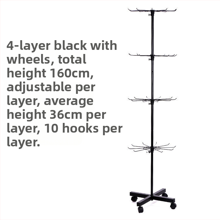Daugiasluoksnė gatvės prekystalio besisukanti lentynėlė, karoliai, automobiliams pakabinami karoliukai, virvelės, kojinės, skrybėlių papuošalų lentynėlė, parduotuvės durų pakabinamas stovas, vitrina 1