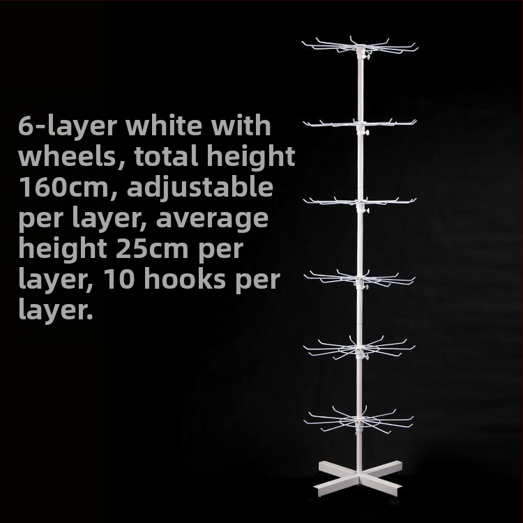 Daugiasluoksnė gatvės prekystalio besisukanti lentynėlė, karoliai, automobiliams pakabinami karoliukai, virvelės, kojinės, skrybėlių papuošalų lentynėlė, parduotuvės durų pakabinamas stovas, vitrina 1