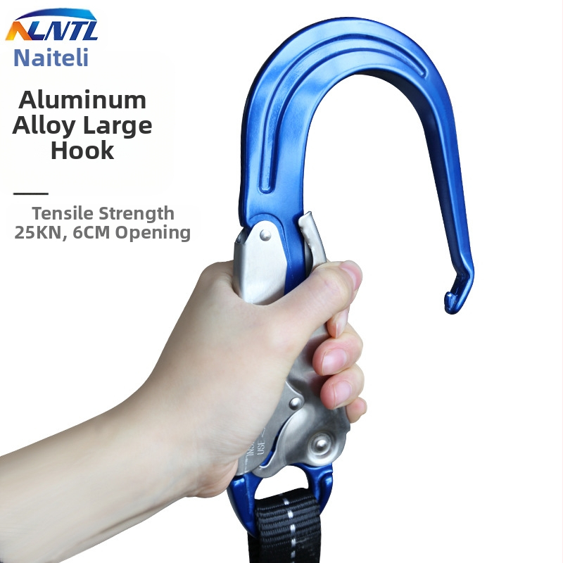 Предпазно въже против падане за работа във въздуха Двойна кука с буферен пакет Защитно въже за електротехници Еластично въже от легирана стомана и алуминиева сплав