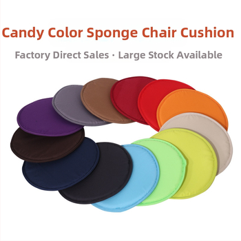 Majapidamises kasutatav lihtne kommivärvi ümmargune 30 cm padi paksendatud käsnaga ümmargune taburetipadi puhtast värvist kangast toolipadja täpphulgimüük