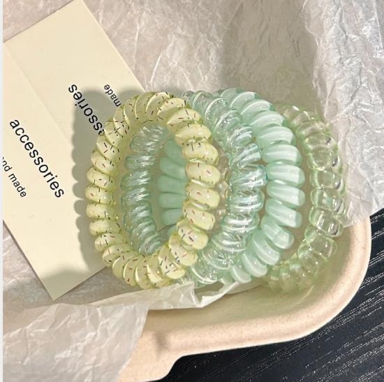 Pietų Korėjos „Dongdaemun“ naujas želė spalvos telefono laido plaukų segtukas, aukščiausios klasės paprastas plaukų segtukas, guminė juosta, arklio uodegos formos rutulinis galvos lankelis