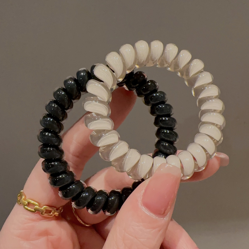 Pietų Korėjos „Dongdaemun“ naujas želė spalvos telefono laido plaukų segtukas, aukščiausios klasės paprastas plaukų segtukas, guminė juosta, arklio uodegos formos rutulinis galvos lankelis