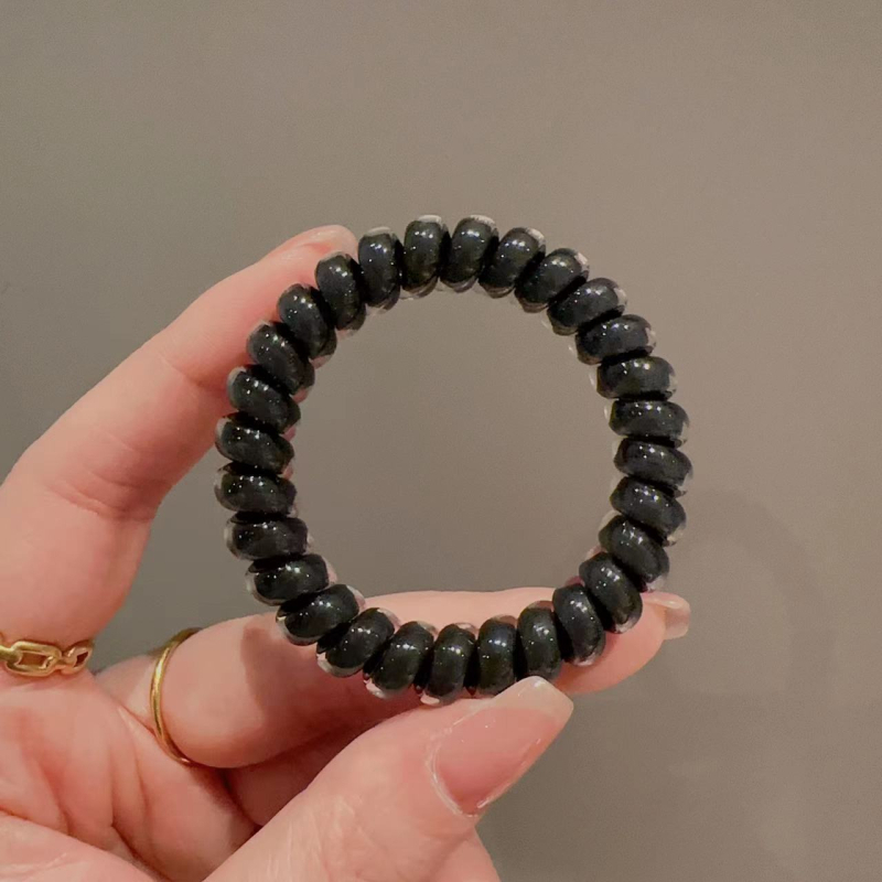 Pietų Korėjos „Dongdaemun“ naujas želė spalvos telefono laido plaukų segtukas, aukščiausios klasės paprastas plaukų segtukas, guminė juosta, arklio uodegos formos rutulinis galvos lankelis