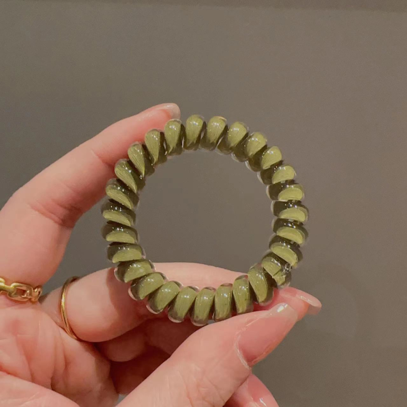 Pietų Korėjos „Dongdaemun“ naujas želė spalvos telefono laido plaukų segtukas, aukščiausios klasės paprastas plaukų segtukas, guminė juosta, arklio uodegos formos rutulinis galvos lankelis