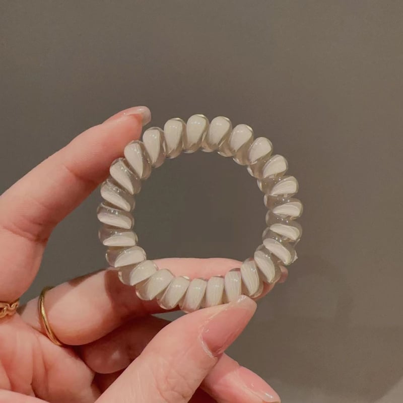 Pietų Korėjos „Dongdaemun“ naujas želė spalvos telefono laido plaukų segtukas, aukščiausios klasės paprastas plaukų segtukas, guminė juosta, arklio uodegos formos rutulinis galvos lankelis