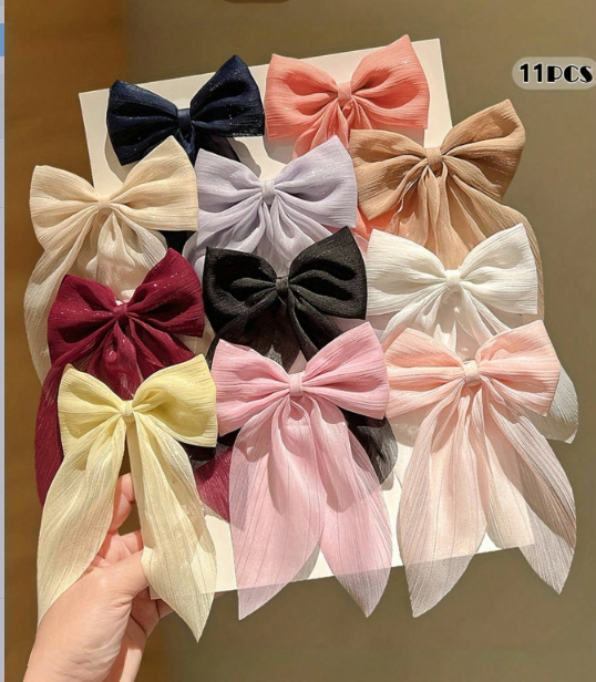 Határokon átnyúló új Gipsophila gyöngyházfényű gyémánt masni szalaggal hajtű női lófarok felső klip ruházati hajtű