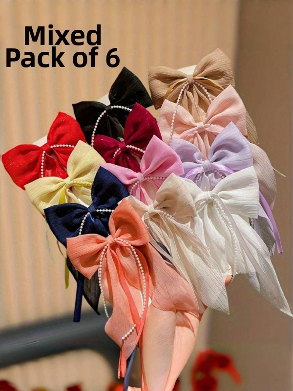 Határokon átnyúló új Gipsophila gyöngyházfényű gyémánt masni szalaggal hajtű női lófarok felső klip ruházati hajtű