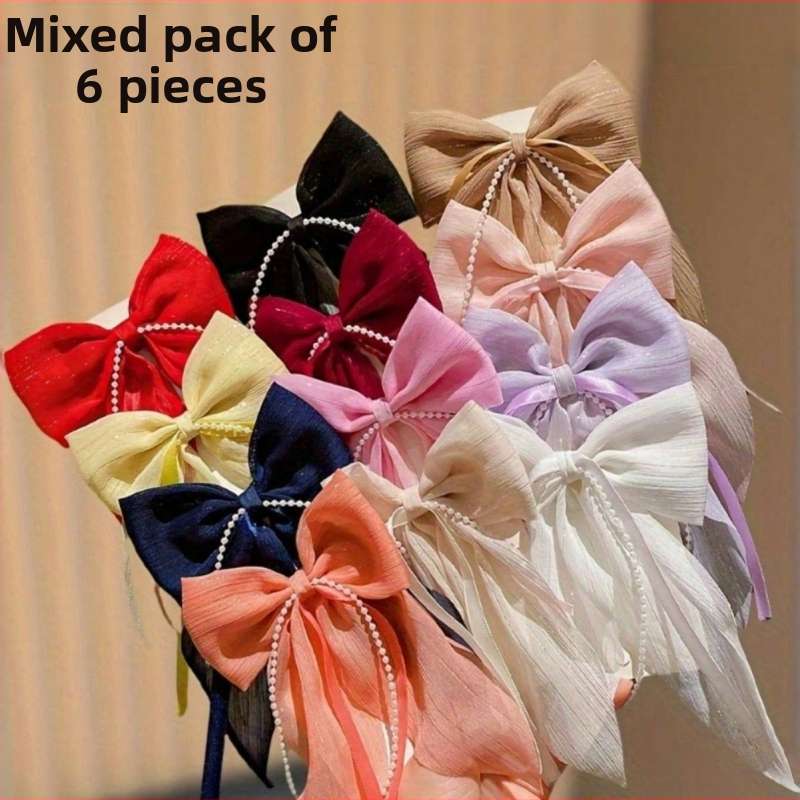 Cezhraničná nová Gipsophila perleťová diamantová mašľa stuha dámska sponka do copu sponka na oblečenie