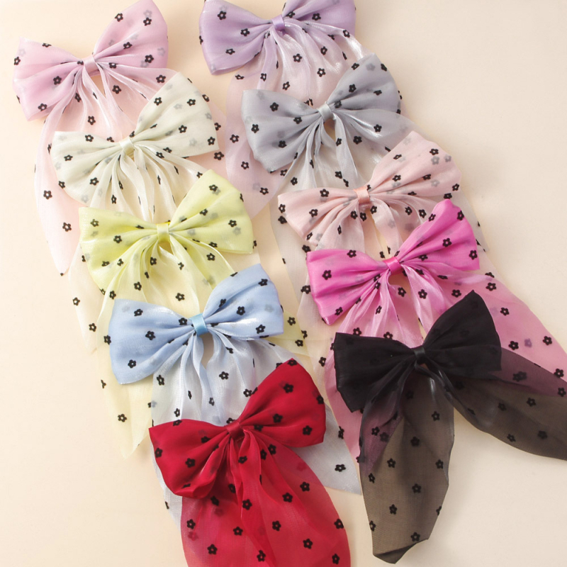 Határokon átnyúló új Gipsophila gyöngyházfényű gyémánt masni szalaggal hajtű női lófarok felső klip ruházati hajtű