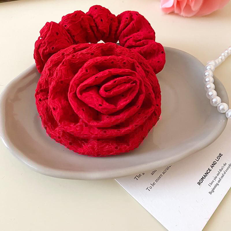 Franču retro romantiska sarkanas rozes ziedu matadata vasaras modes satvērēja haizivs klipsis pieejami grezni augstas klases matu aksesuāri