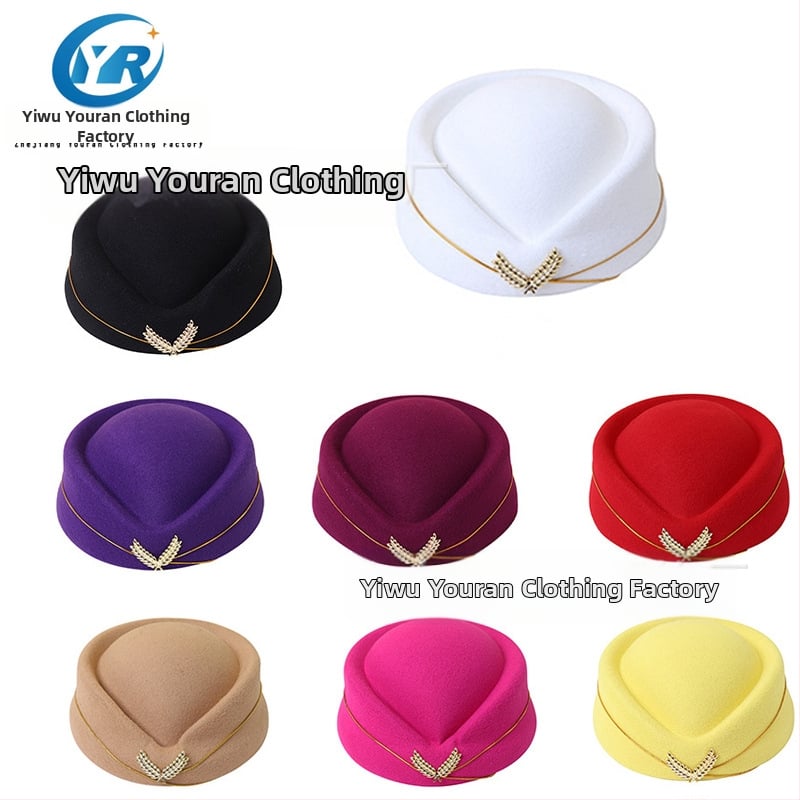 Stiuardesės kepurė, moteriška beretė, registratūros etiketo kepurė, mažojo būgno orkestras, britų sceninio pasirodymo kepurė