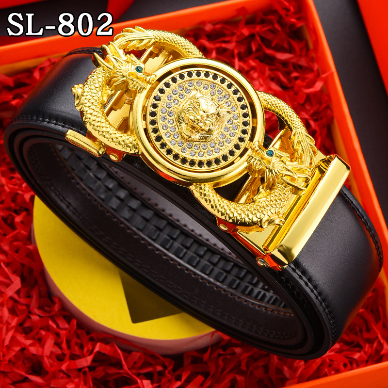 Ζώνη τρεξίματος με ενσωματωμένο διαμάντι, ανδρική δερμάτινη αυτόματη ζώνη, μοντέρνα απλή ζώνη, χονδρική, εξατομικευμένη ζώνη βρύσης