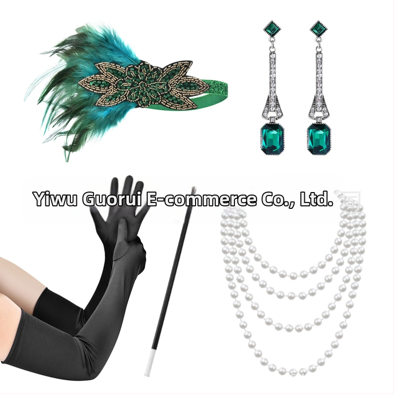 1920ndate Suure Gatsby aksessuaarid maskeraad poissmeestepidu halloweeni pidu džokiklubi ülikond