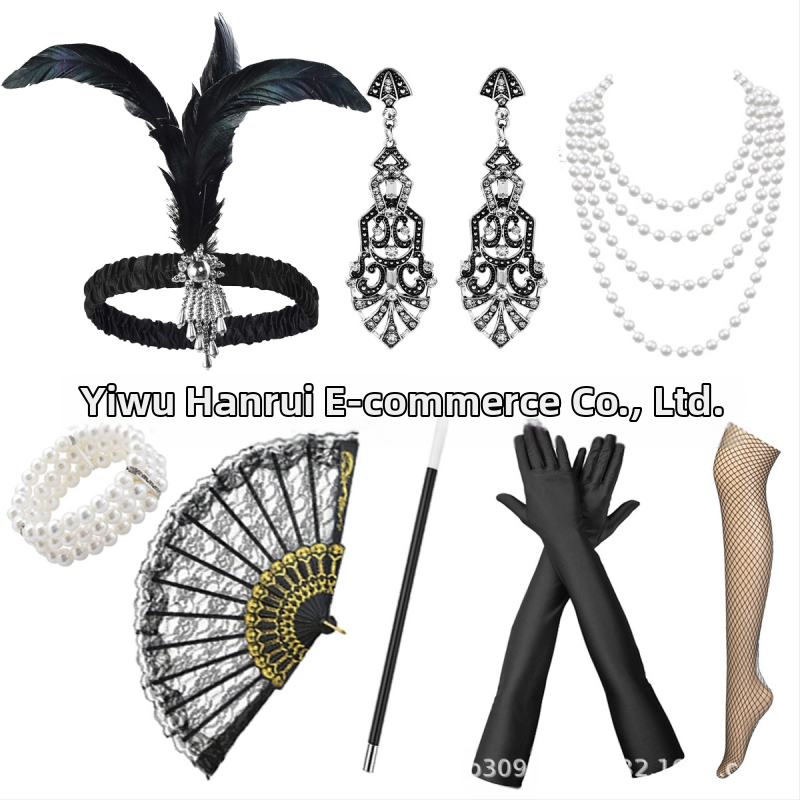 1920ndate Suure Gatsby aksessuaarid maskeraad poissmeestepidu halloweeni pidu džokiklubi ülikond