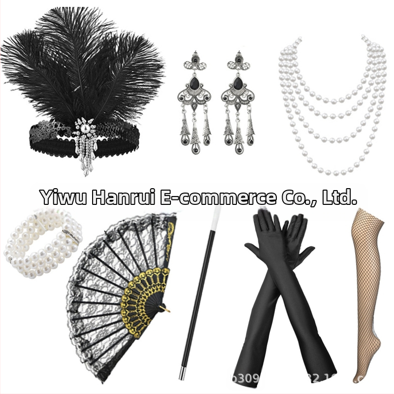 1920ndate Suure Gatsby aksessuaarid maskeraad poissmeestepidu halloweeni pidu džokiklubi ülikond