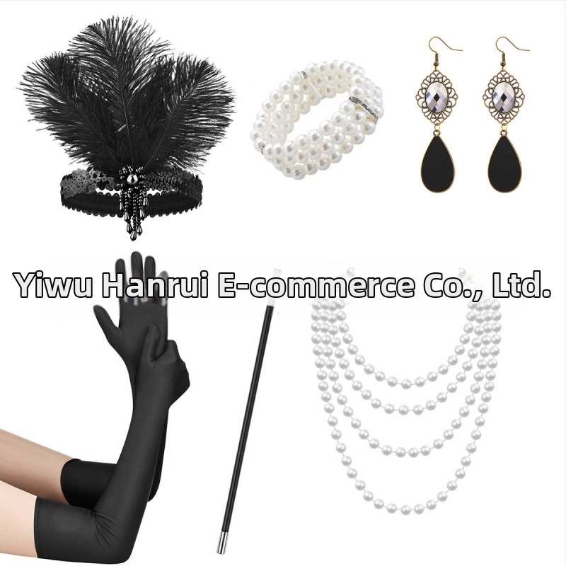 1920ndate Suure Gatsby aksessuaarid maskeraad poissmeestepidu halloweeni pidu džokiklubi ülikond