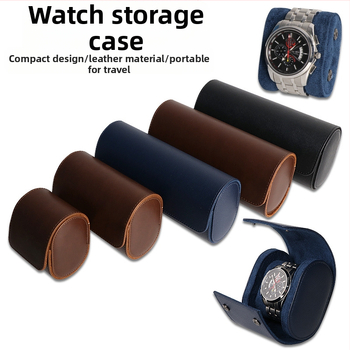 Aukštos klasės PU odos laikrodžių dėžutė viengubiems / dvigubiems / trigubiems laikrodžiams, laikrodžių laikymo dėžutė, mechaninių laikrodžių apsauginė odinė dėžutė nuo dulkių