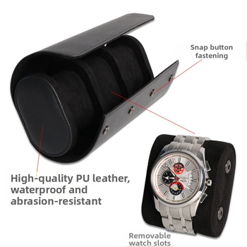 Aukštos klasės PU odos laikrodžių dėžutė viengubiems / dvigubiems / trigubiems laikrodžiams, laikrodžių laikymo dėžutė, mechaninių laikrodžių apsauginė odinė dėžutė nuo dulkių