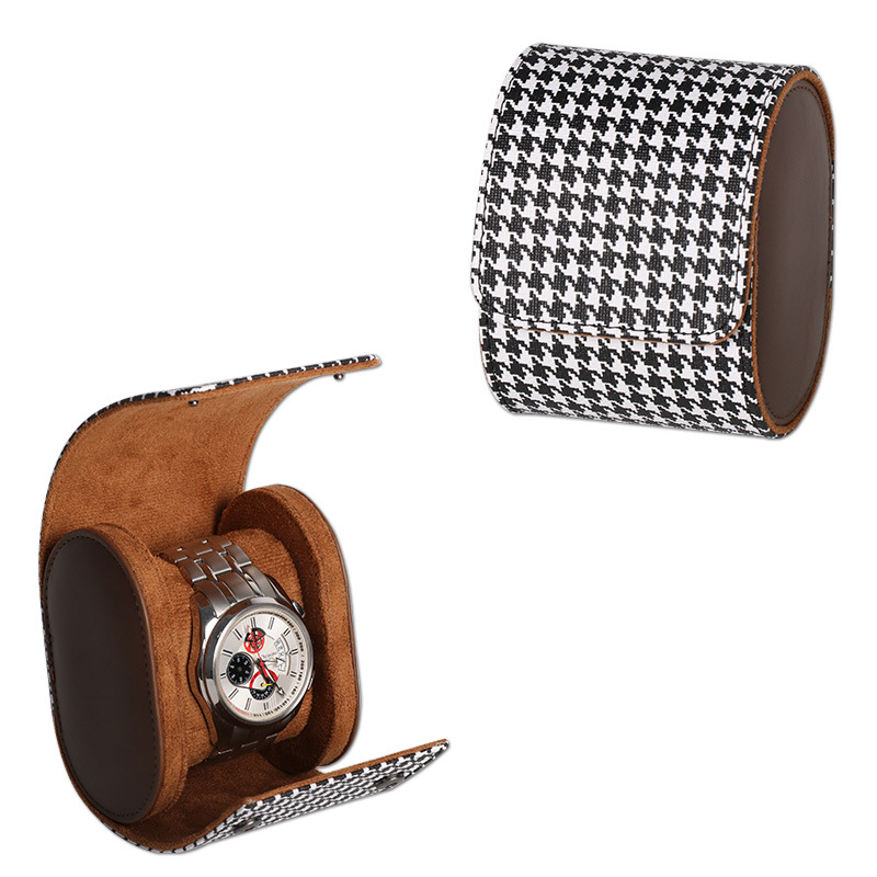 Aukštos klasės PU odos laikrodžių dėžutė viengubiems / dvigubiems / trigubiems laikrodžiams, laikrodžių laikymo dėžutė, mechaninių laikrodžių apsauginė odinė dėžutė nuo dulkių