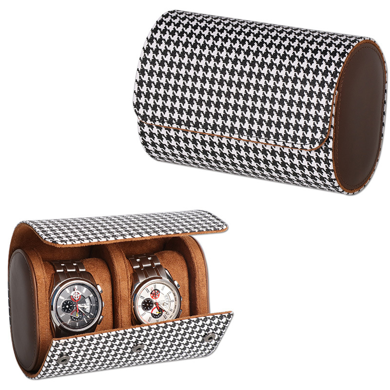 Aukštos klasės PU odos laikrodžių dėžutė viengubiems / dvigubiems / trigubiems laikrodžiams, laikrodžių laikymo dėžutė, mechaninių laikrodžių apsauginė odinė dėžutė nuo dulkių