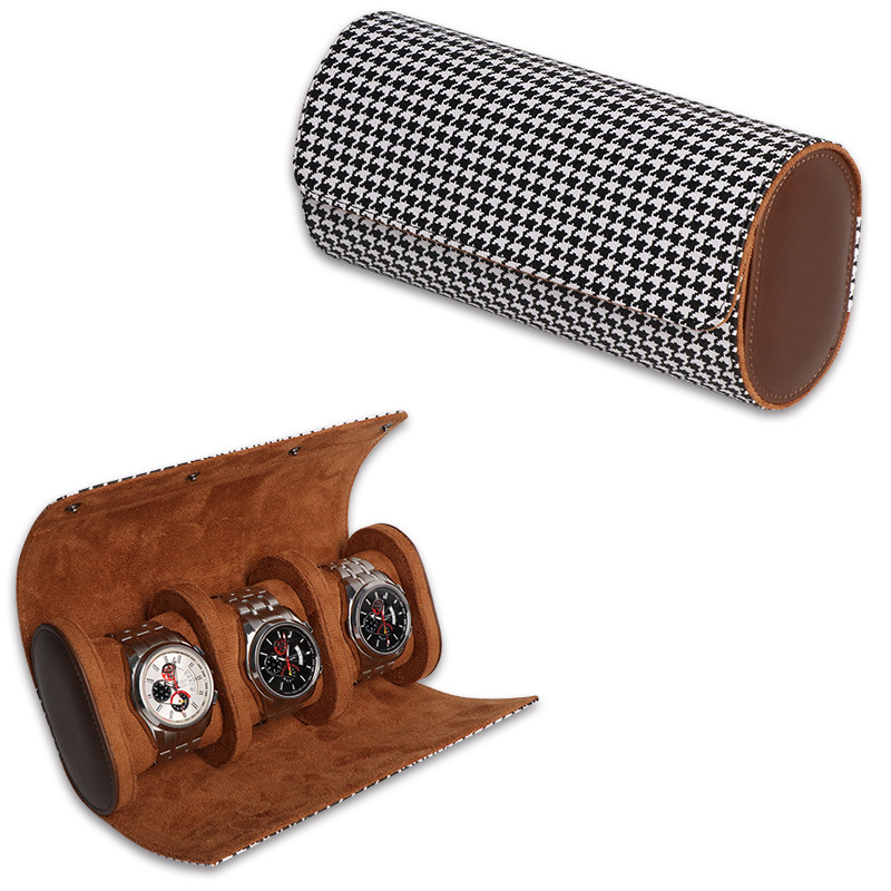 Aukštos klasės PU odos laikrodžių dėžutė viengubiems / dvigubiems / trigubiems laikrodžiams, laikrodžių laikymo dėžutė, mechaninių laikrodžių apsauginė odinė dėžutė nuo dulkių
