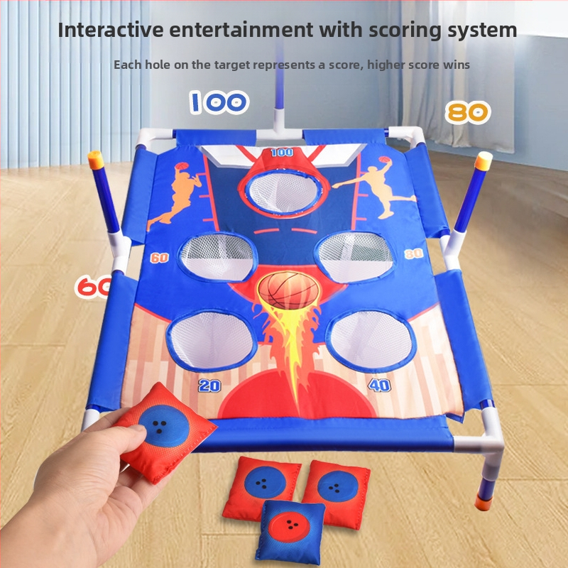 Детска играчка за хвърляне на пръстени с пясък „две в едно“, костюм за боулинг, плъзгаща се игра, рамка, състезание, взаимодействие родител-дете