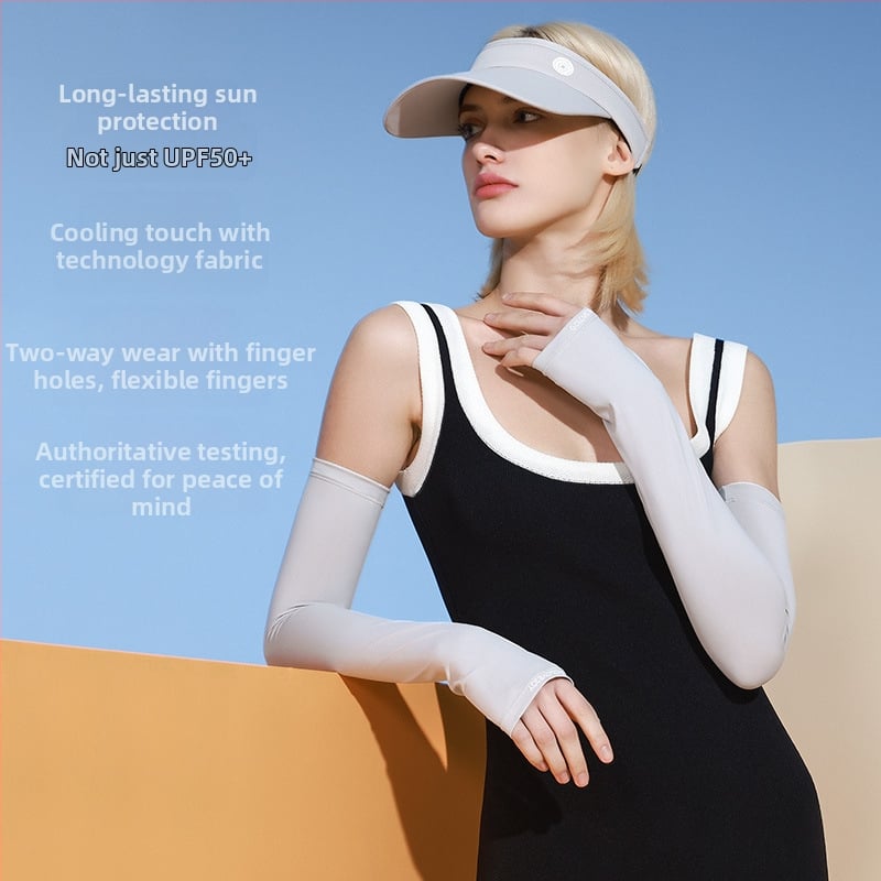 Летни слънцезащитни ръкави за жени за колоездене, анти-UV, дишащи, ледени ръкави, абсорбиращи потта, слънцезащитен сенник от ледена коприна HB16