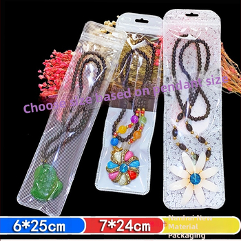 Ilgas megztinio grandinėlės pakavimo maišelis Megztinio krištolo pakabinamas karoliai Universalus savaime užsandarinantis maišelis Plastikinis maišelis