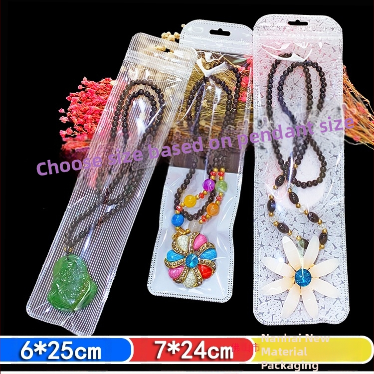 Дълга верижка за пуловер, опаковъчна торбичка, висяща огърлица с кристали, универсална самозапечатваща се торбичка, пластмасова торбичка