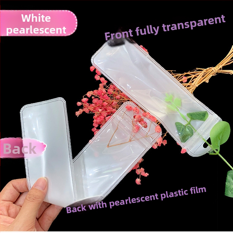 Ilgas megztinio grandinėlės pakavimo maišelis Megztinio krištolo pakabinamas karoliai Universalus savaime užsandarinantis maišelis Plastikinis maišelis