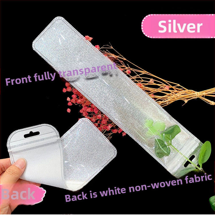 Ilgas megztinio grandinėlės pakavimo maišelis Megztinio krištolo pakabinamas karoliai Universalus savaime užsandarinantis maišelis Plastikinis maišelis