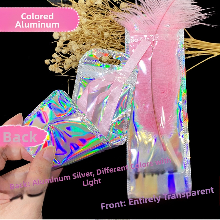 Ilgas megztinio grandinėlės pakavimo maišelis Megztinio krištolo pakabinamas karoliai Universalus savaime užsandarinantis maišelis Plastikinis maišelis