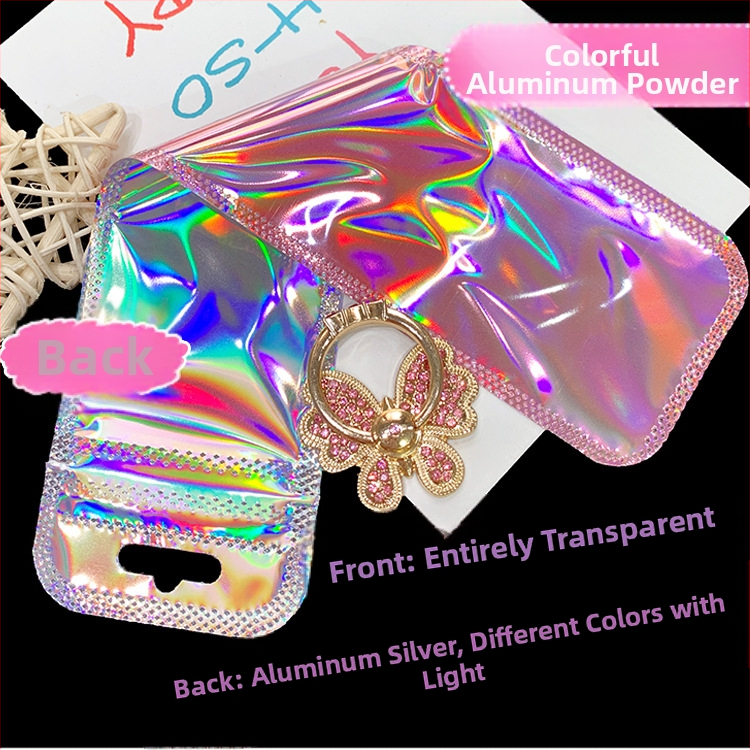 Ilgas megztinio grandinėlės pakavimo maišelis Megztinio krištolo pakabinamas karoliai Universalus savaime užsandarinantis maišelis Plastikinis maišelis