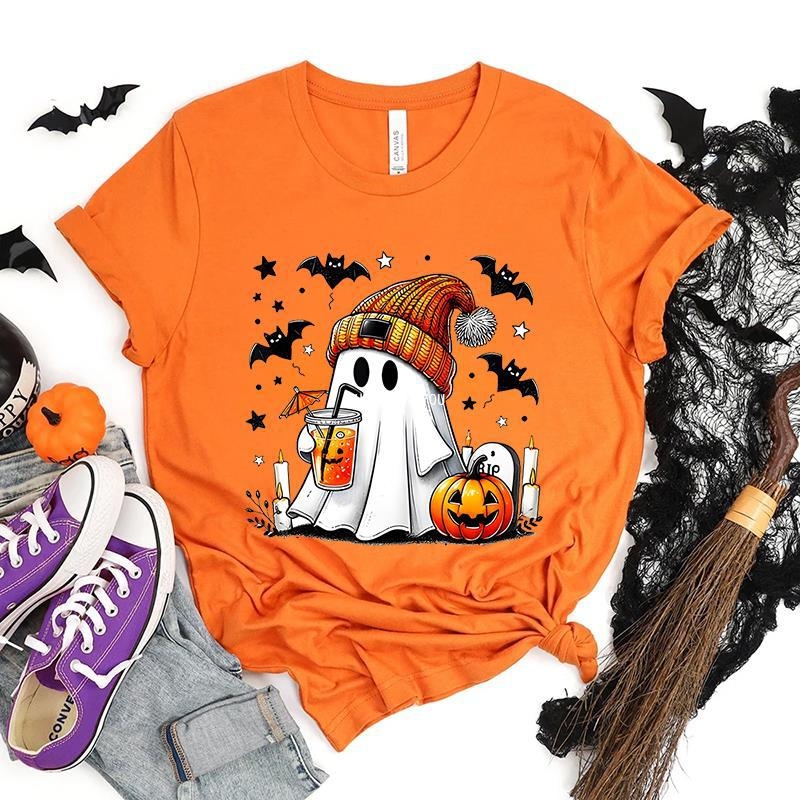 Ženski Halloween T-shirt, ljetni ležerni top, pamuk i elastan