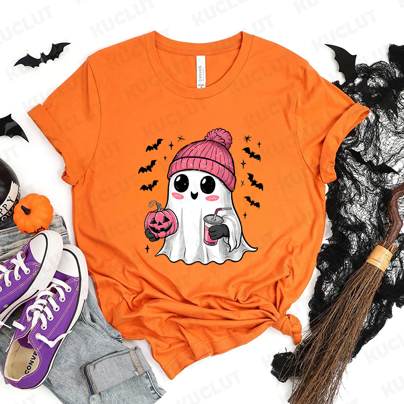 Ženski Halloween T-shirt, ljetni ležerni top, pamuk i elastan