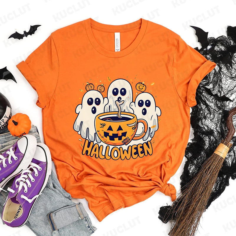 Ženski Halloween T-shirt, ljetni ležerni top, pamuk i elastan