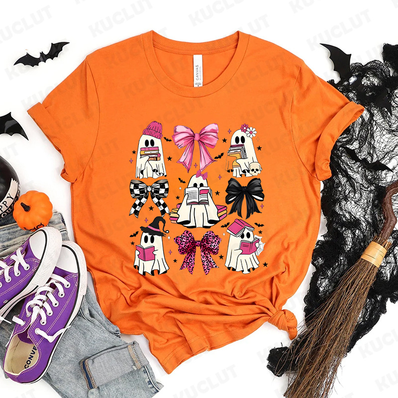 Ženski Halloween T-shirt, ljetni ležerni top, pamuk i elastan