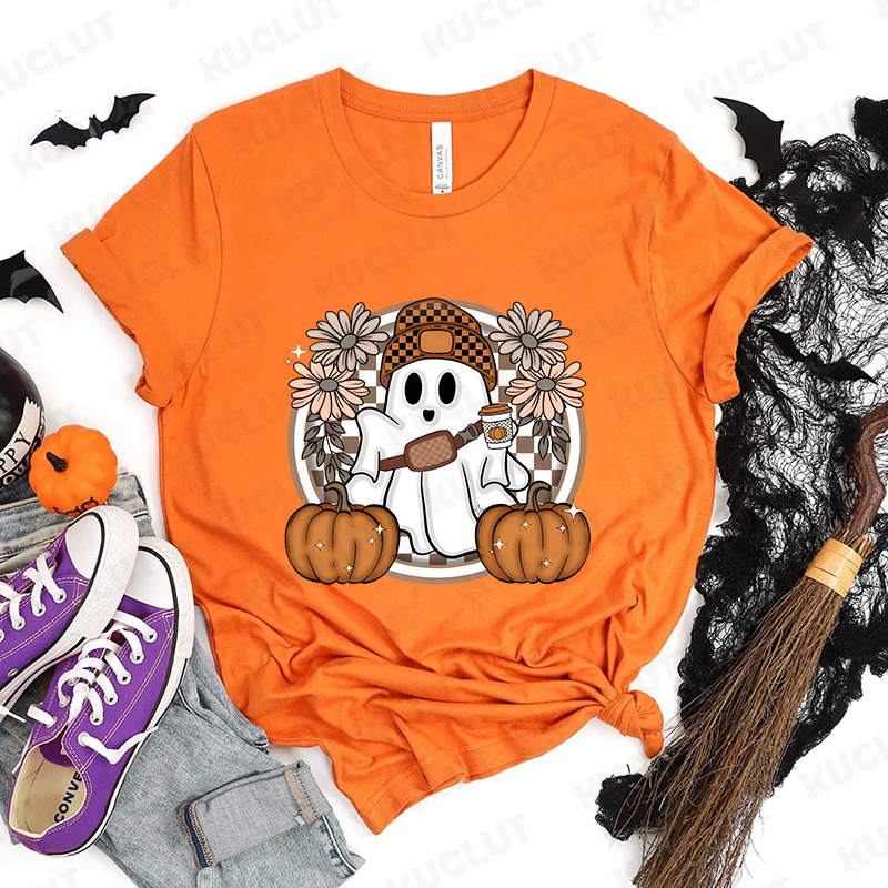 Ženski Halloween T-shirt, ljetni ležerni top, pamuk i elastan