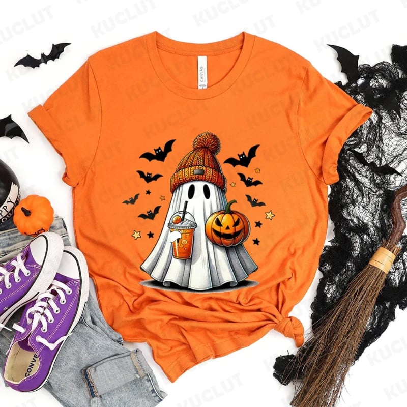 Ženski Halloween T-shirt, ljetni ležerni top, pamuk i elastan