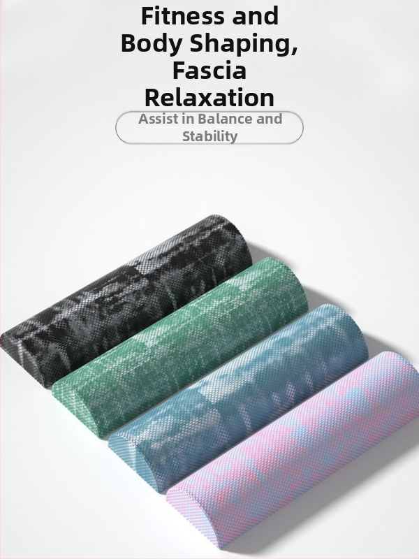 Полукръгла йога колона EVA камуфлажна полуосна релаксационна колона Баланс щанга ромб с плаваща запетая фитнес пяна вал пилатес колона