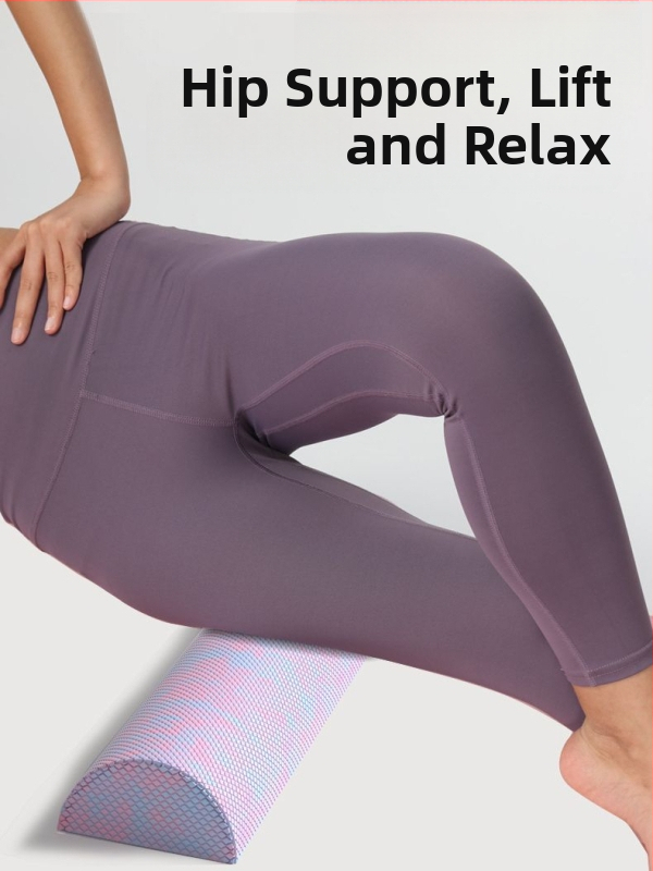 Полукръгла йога колона EVA камуфлажна полуосна релаксационна колона Баланс щанга ромб с плаваща запетая фитнес пяна вал пилатес колона