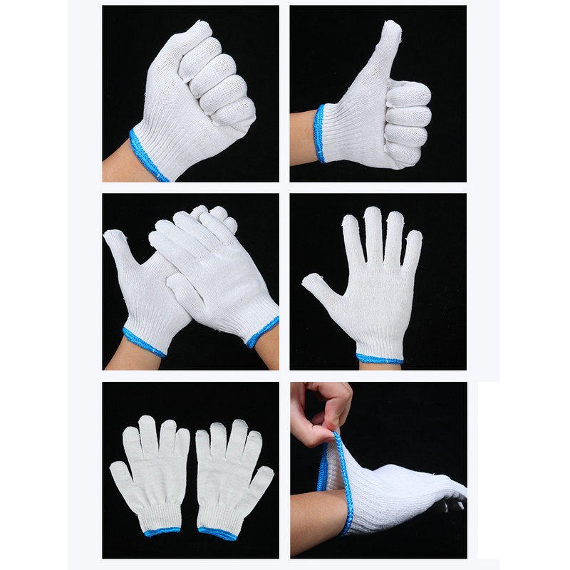 Medvilninės pirštinės, statybvietės statybinės lempos gaubto medvilninės pirštinės, dešimties adatų medvilninės marlės darbo apsaugos pirštinės, nailono apsauginės pirštinės, didmeninė prekyba
