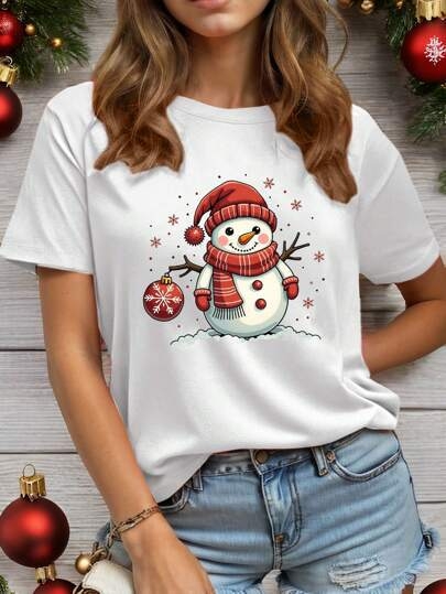 2025 Essence 2025 New Year Casual Χαλαρή Γραμμή Year of the Snake με Στρογγυλή Λαιμόκοψη